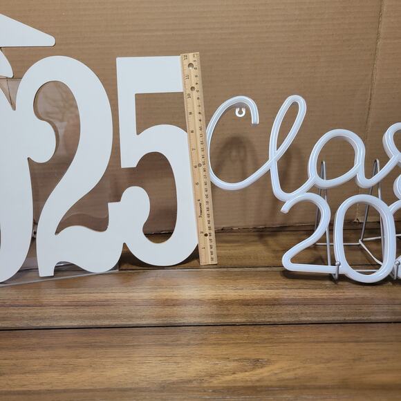 "Class of 2025" Light & "2025" Thin Wooden Cutout from Hobby Lobby - Picture 5 of 5
